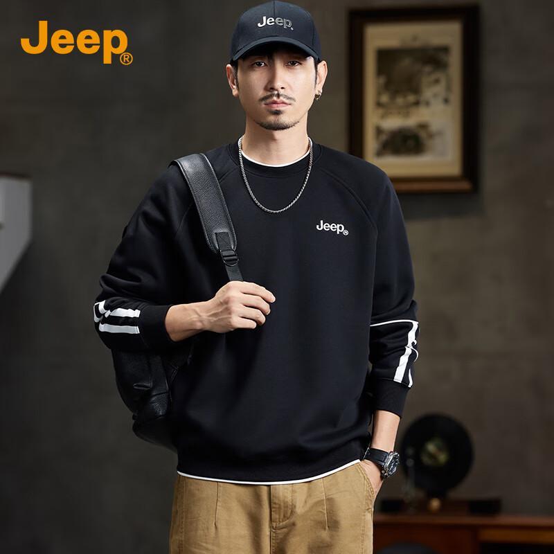 Jeep Мужская повседневная толстовка с вышитым логотипом