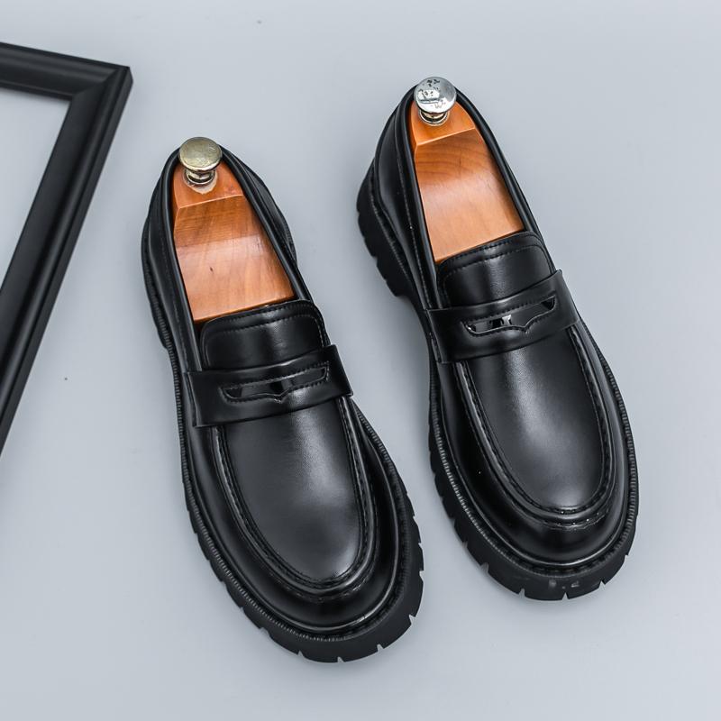 Модные Новые Мужские Деловые Лоферы Толстоподошвенные Дышащие Удобные Модные Маленькие Кожаные Туфли Джентльменские Социальные Туфли Размер 38-46