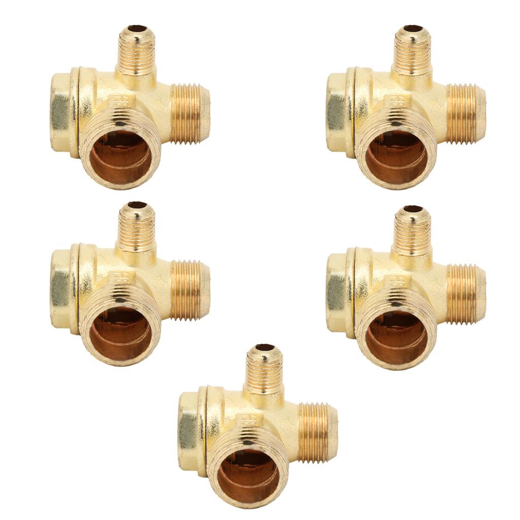5Pcs Air Compressor Check Valve 1?Way 12x38x10 Chamfer Zinc Alloy Small Air Pump Accessories