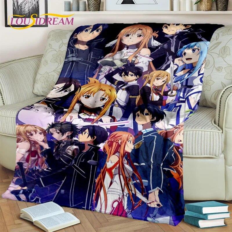 SAO роман мультфильм Sword Art Online одеяло, мягкое одеяло для дома, спальни, кровати, дивана, пикника, путешествия, офиса, одеяло, детское одеяло