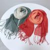 Summer Japanese Literary Linen Scarf Hanging Dye Gradual Change Color Scarf Women Air Conditioner Shawl Sunscreen Silk Scarf