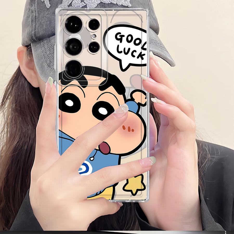 Чехол-накладка C-Crayon S-ShinChan для Samsung Galaxy S26 S20 Plus S21 S24 Note 20 Ultra 10 S23 Ultra S22 FE S25 Edge