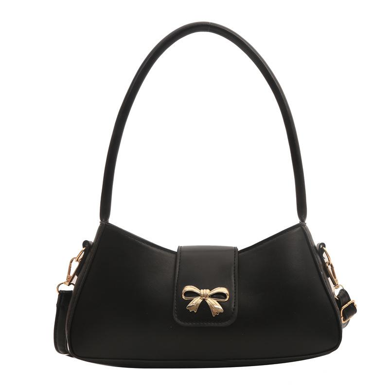 2024 весна новый темперамент простая маленькая сумка с бантом женская сумка подмышкой универсальная сумка через плечо женская