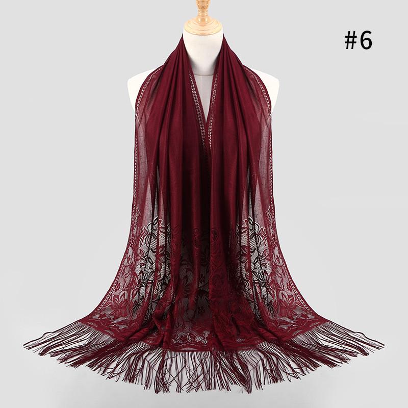 Women's Fashion Fringed Printed Cotton Parisian Shawl Soft Beach Towel Scarf