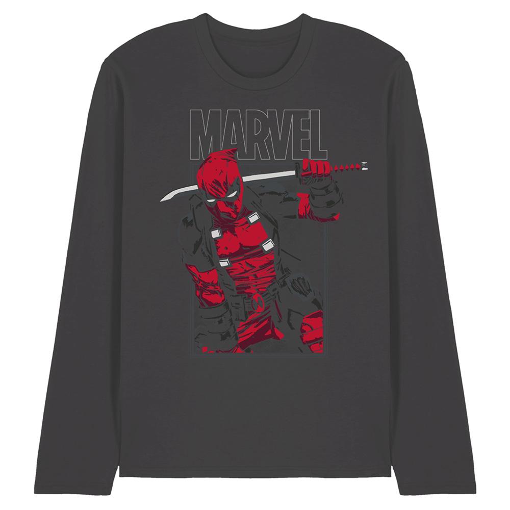 Deadpool Unisex Adult Sword Long-Sleeved T-Shirt