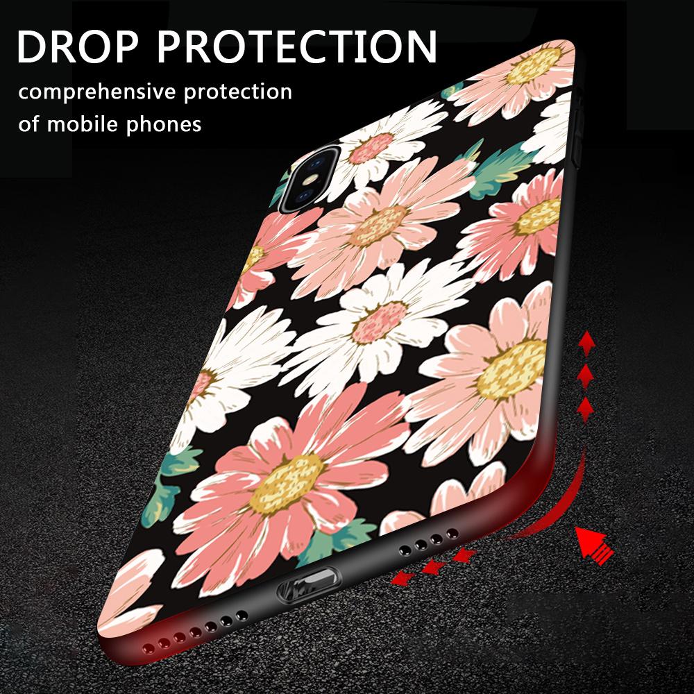 Мягкий чехол из ТПУ с красивыми цветами для iPhone 14 13 12 11 Pro Max Samsung Galaxy S20 FE S23 A52 A52 M21 M32 Xiaomi Redmi задняя крышка