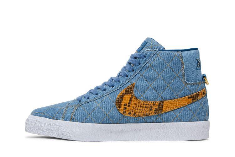 Men's Sneakers Nike SB Blazer Mid QS Supreme Denim Industrial Blue/Black