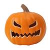 Halloween Pumpkin Lantern Light Up Pumpkin Ornament with Spooky Curved Face for Halloween Party Indoor Outdoor Decor