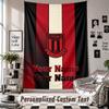 Wall Hanging Tapestry With Custom Name & Text, Stoke City FC Decorative Tapestry For Bedroom
