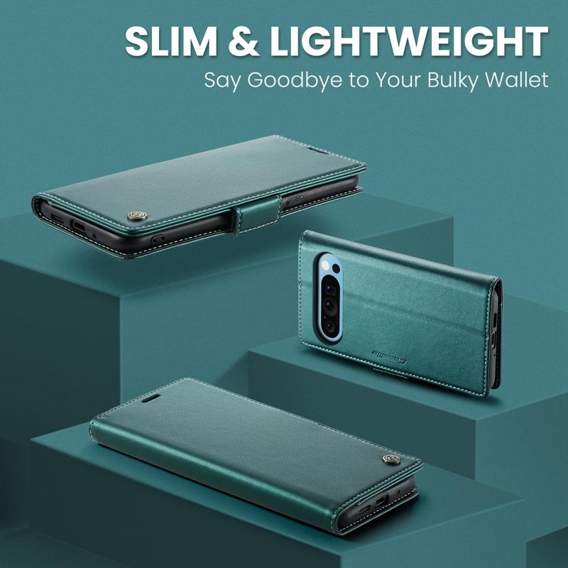 Кожаный чехол-книжка с RFID-защитой и подставкой для Google Pixel 7 8 9 Pro XL 7a 8a 9pro, чехол-обложка, кармашек для карт, задняя крышка