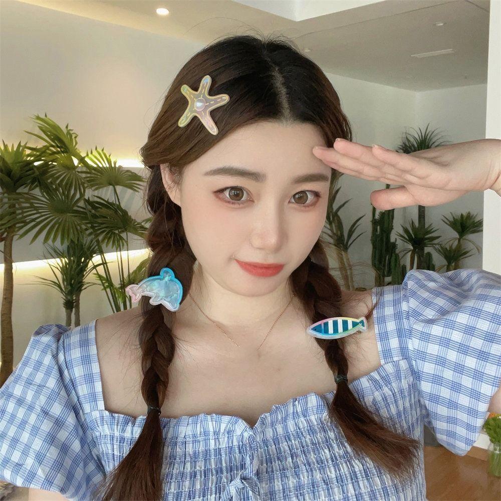 Seaweed Ocean Fish Hairpin Conch Animal Duckbill Clip Cute Dolphin Hair Clips Party