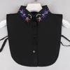 Pearl Detachable Collar Women Crystal Diamond Chiffon Shirt False Fake Collar Women Removable Peto Mujer Chemisier Faux Cols Tie