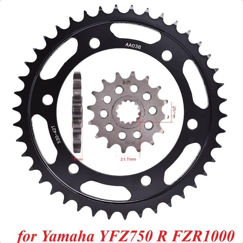 530 16T 42T Motor Bike Front Rear Sprocket Gear Wheel Cam for Yamaha FZR1000 1987-1988 YZF750 R 1993-1997