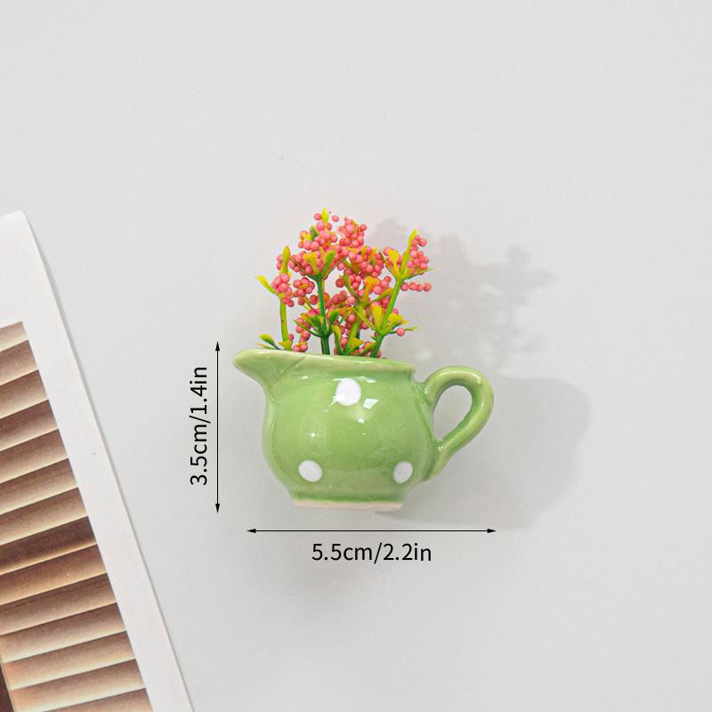 Магниты на холодильник в форме вазы 3D Мини-магниты для холодильника Милый магнит на холодильник для украшения дома Подарок для гостей Новоселье