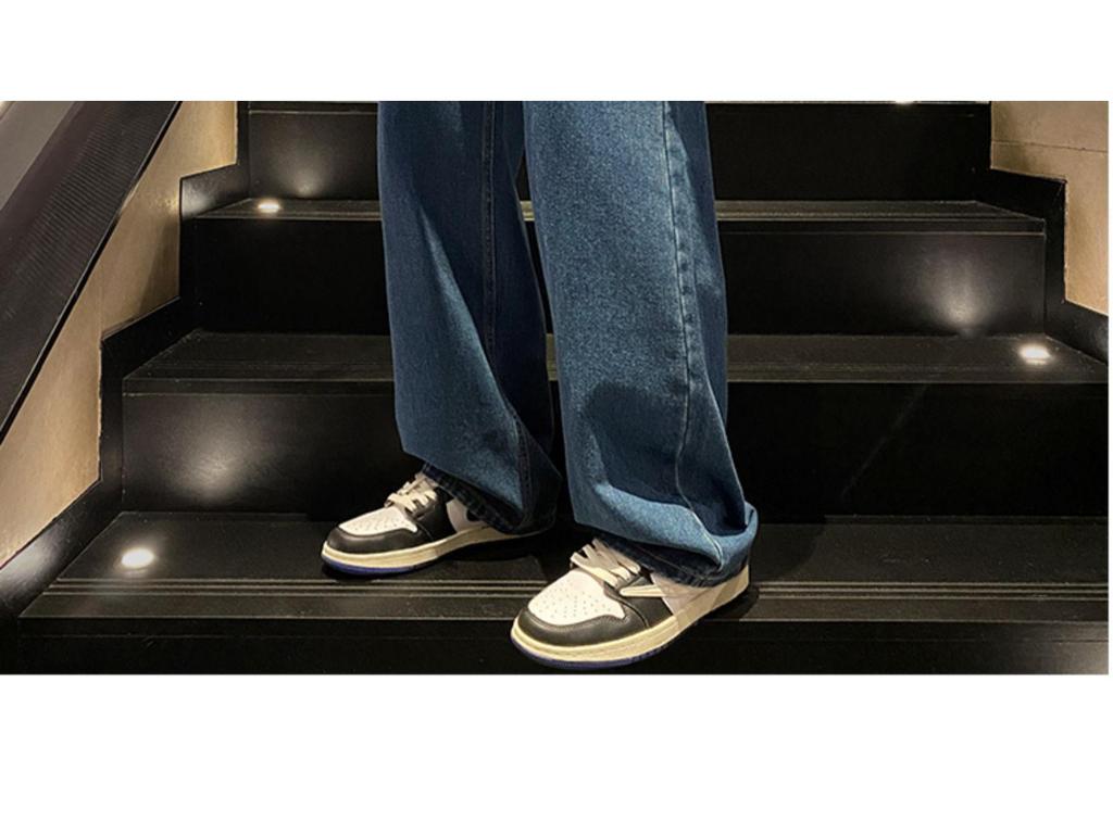 Мужские джинсы American Retro Wide-Leg — модные, свободные, прямого кроя для весны и осени