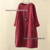 Autumn & Winter Retro Corduroy Casual Loose Plus Size Dress for Women