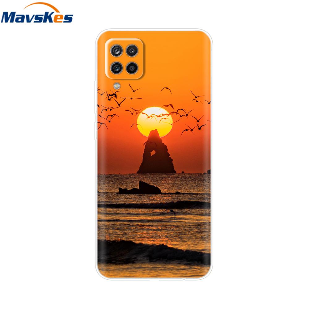 Phone Case For Samsung Galaxy A12 Case SamsungA12 Silicone Clear TPU Painted Soft Cover For Samsung A12 A 12 Bumper Fundas Etui