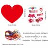 Colorful Heart Shape Valentine's Day Gift Card Confession Gift Set DIY Greeting Cards Cartoon Handmade Cookies Tags