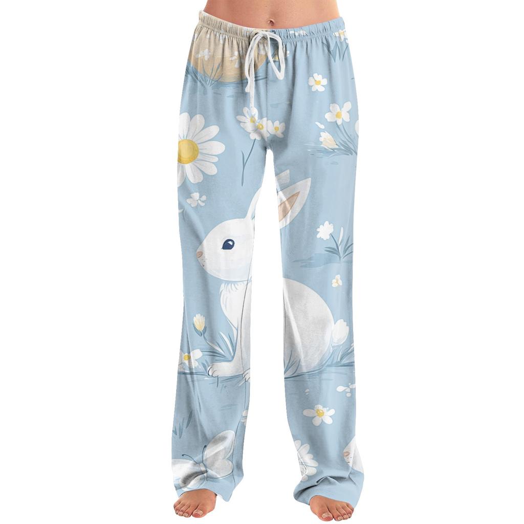 Женские модные свободные повседневные брюки с пасхальным принтом