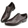 Fashion Alligator Stylish Leather Men Dress Suit Oxford Shoe Genuine Handmade Fashion Daily Office Derby Shoes Customized Size Logo