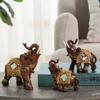 Resin Animal Statue Elephant Sculpture Auspicious Lucky Feng Shui Home Decoration Accessories Office Resin Elephant Ornaments