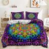 Mandala Duvet Cover Set Twin King For Girl Teen Bohemian Floral Bedding Set Microfiber Exotic Tribal Paisley Flowers Quilt Cover