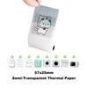 Self-adhesive Transparent Paper 5.7 X 2.5cm,Thermal Inkless Sticker Paper for Mini Portable Printer For Photo,Label,Note,Memo
