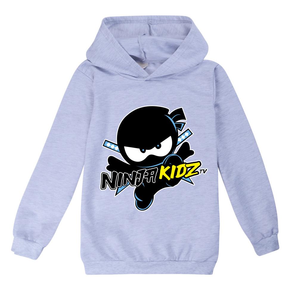 Детские смешные худи NINJA KIDZ Мальчики Повседневная футболка Мультяшная с длинным рукавом Детские футболки Весна осень Девочки Топы Детская одежда