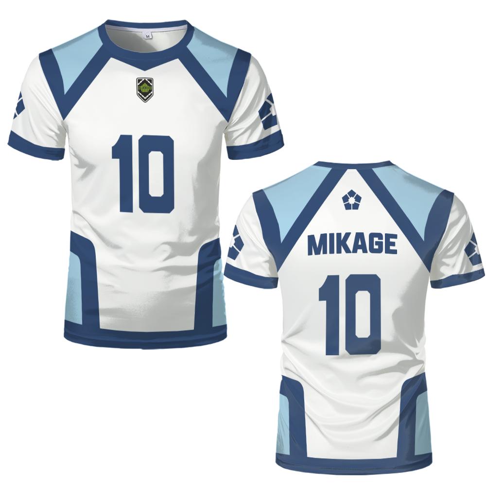 Японский аниме Blue Lock Сезон 2 Новая футболка с круглым вырезом Женская спортивная футболка с коротким рукавом Детская повседневная футболка с коротким рукавом