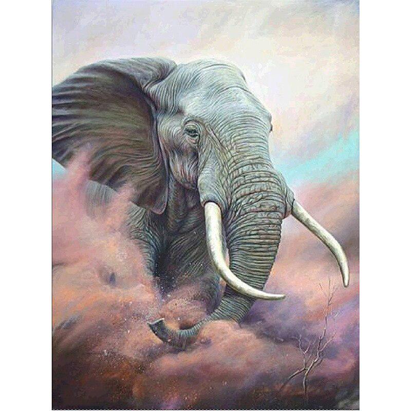 DIY Elephant 5D Diamond Painting Full Round Drill Animal Diamond Embroidery Cross Stitch Kits Wall Art Home Decor Drop&shiping