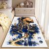 Sports Area Rug, Stephen Curry Golden State Warriors Number 30 Blue Splash Bridge Chase Center Print, Fan Decor, Non-Slip Mat