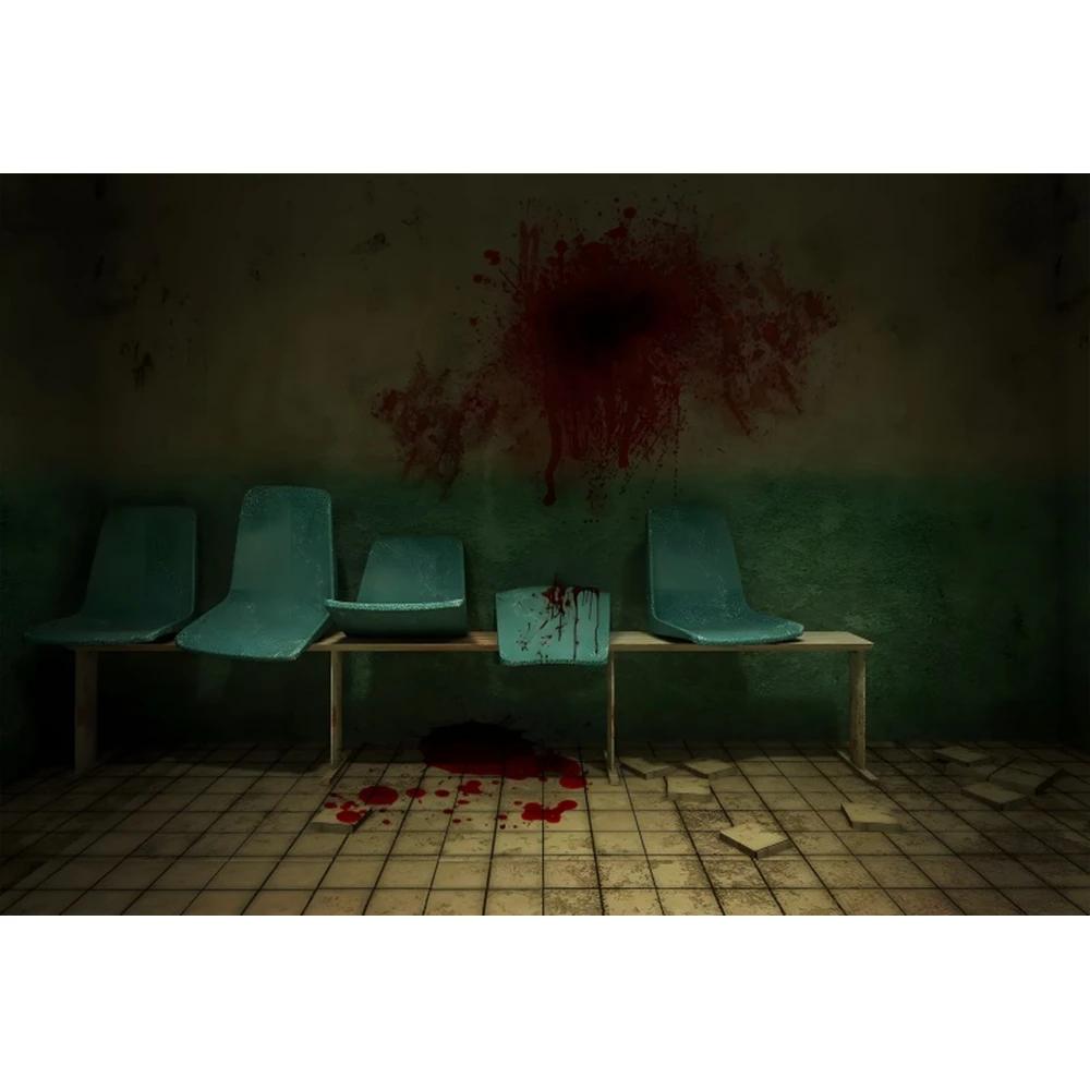 Horror Halloween Decorations Backgrounds for Photographs Abandoned Hospital Ruin Ghost Zombies Scene Backdrop Spooky Party Decor