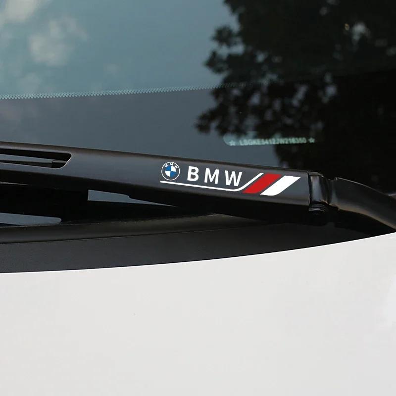 XLJBM1 For BMW Auto Decor Decals Car Window Wiper Stickers Laser Emblem For BMW M Power Performance F10 F31 E36 E39 E87 E90 X3 X5