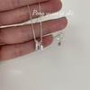 Серебряное колье S925 с ромбом и кругом для девочек - Элегантная легкая роскошь, универсальная цепочка на ключицу.