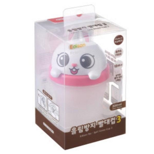 Соломенная чашка Edison Friends с защитой от проливания 3, Rabbit Raney, 1 шт, 200 мл