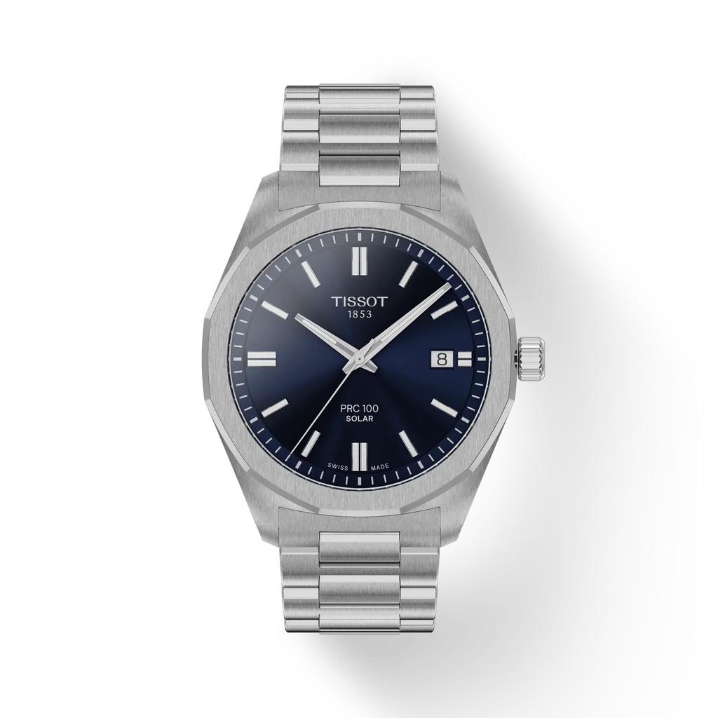 Tissot Мужские модные часы из нержавеющей стали с синим циферблатом T151.422.11.041.00