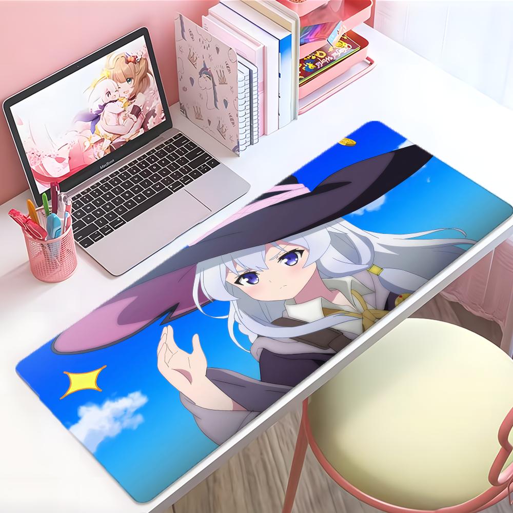 Cute Travel Anime Wwandering Witch Elaina Mouse Pad Large Thick Desk Pad Stitched Edges Gaming Mouse Mat For Pc