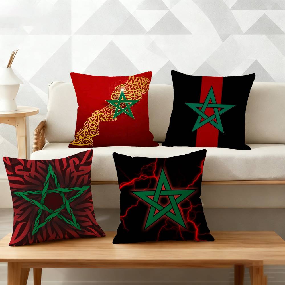 Popular MMorocco Flag Pillow Case Cushion Cover Throw Pillow Case For Car Sofa