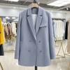 Good Quality Korean Loose Fashionable Women  Suit Coat Double Breasted Notched Blazers