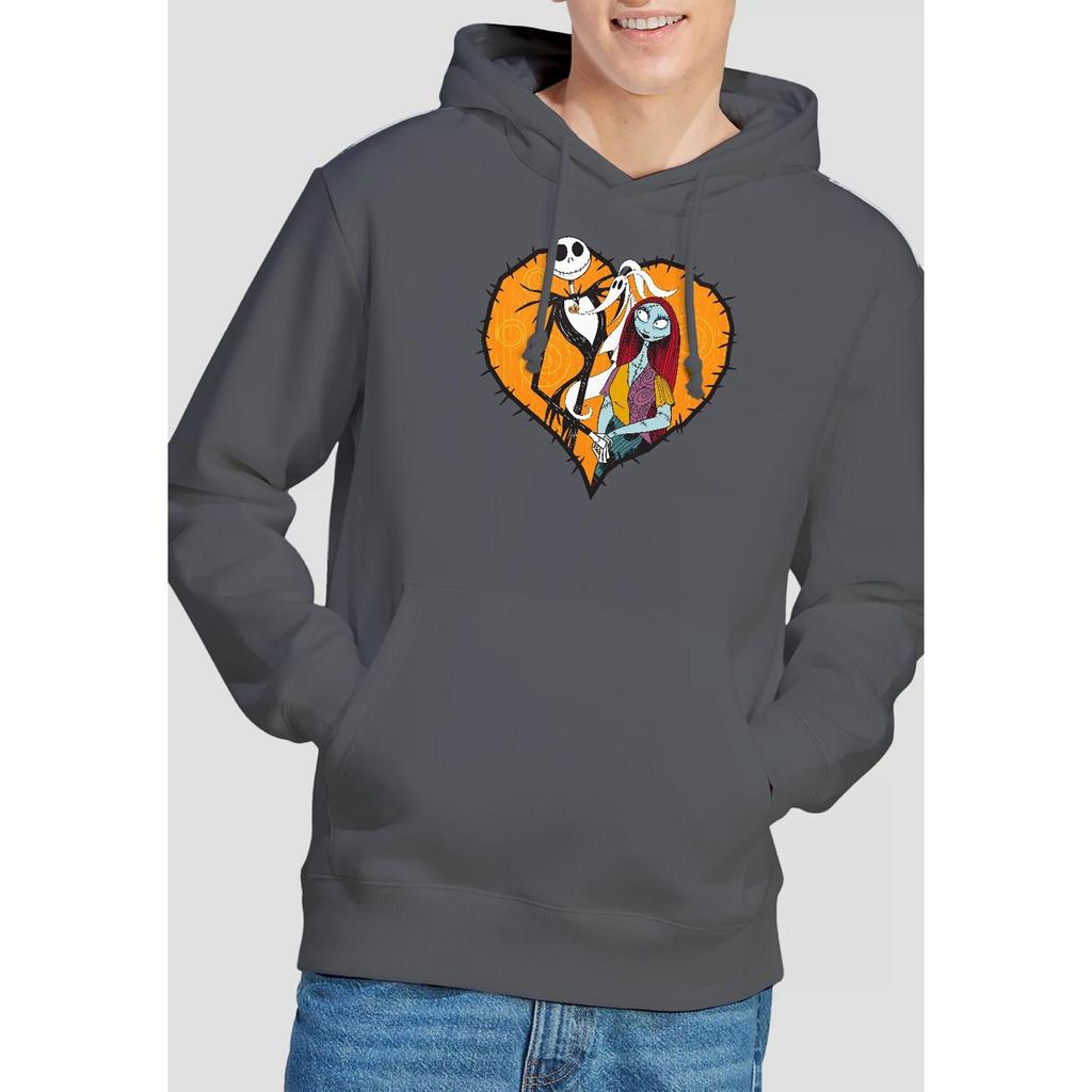 Мужское худи «Кошмар перед Рождеством» с Джеком Салли и сердцем