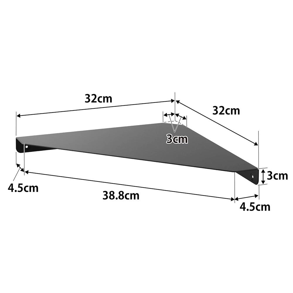 Угловая настенная полка-треугольник без сверления для ванной, кабинета, кухни, гостиной