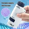 Kids Microscope with 12 Samples 60-120X Magnification Clear Lens Toddlers Portable Mini Handheld