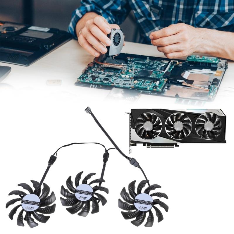 78MM PLD08010S12HH GPU Cooling Fan Replacement for RTX3050 3060 GAMING Graphics Cards Video Card Radiator