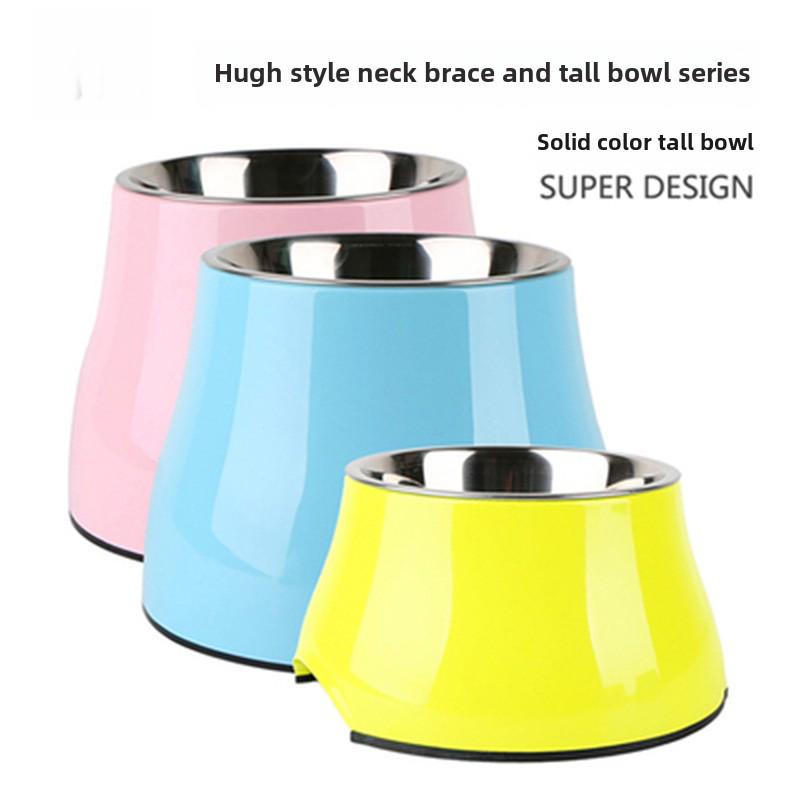 Нескользящая миска из нержавеющей стали для собак и кошек - приподнятый дизайн