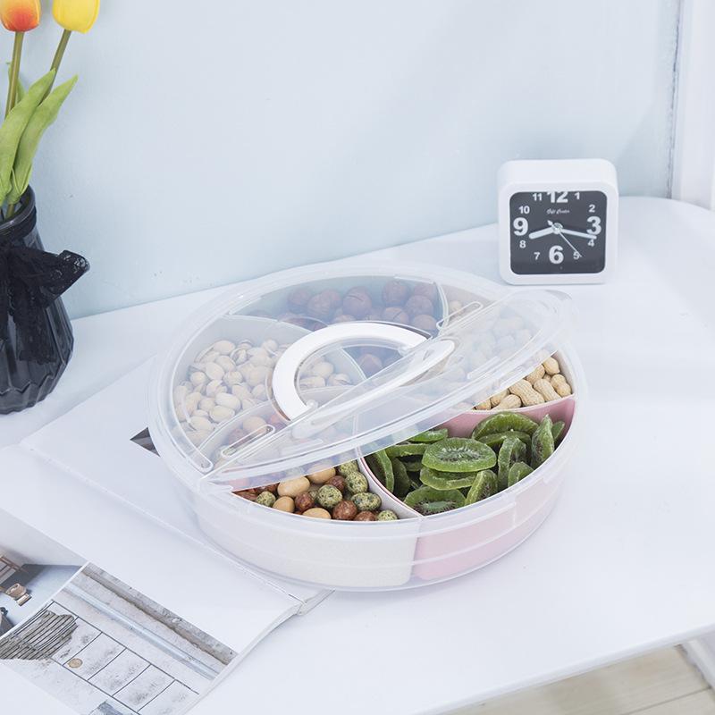 Персонализированный переносной контейнер для влаги с крышкой, пластиковая коробка для сухофруктов PPS, большая креативная коробка для закусок в гостиную, поднос для конфет