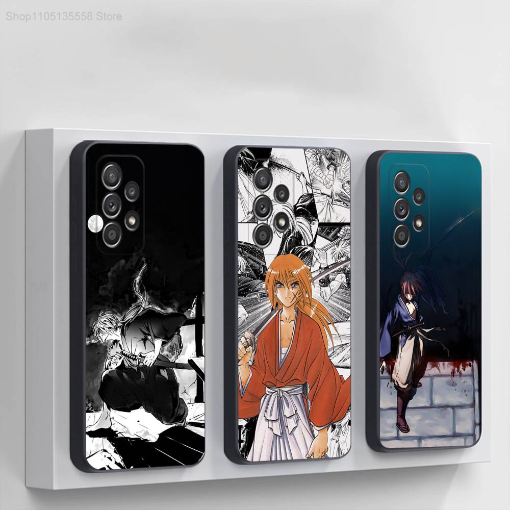Чехол для телефона с аниме R-Rurouni K-Kenshin для Samsung S 25,24,23,22,30,21,10,9,Ultra,Plus,Lite,FE,4,5G Черный Мягкий Чехол