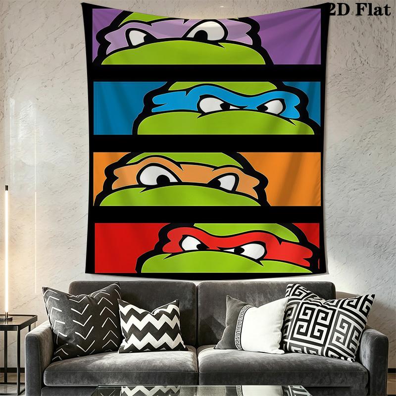 Mutant Turtles Urban Warriors Tapestry Wallmounted Fashion Print Homestay Soft Decoration Tapestry Christmas Gift Work Of Art
