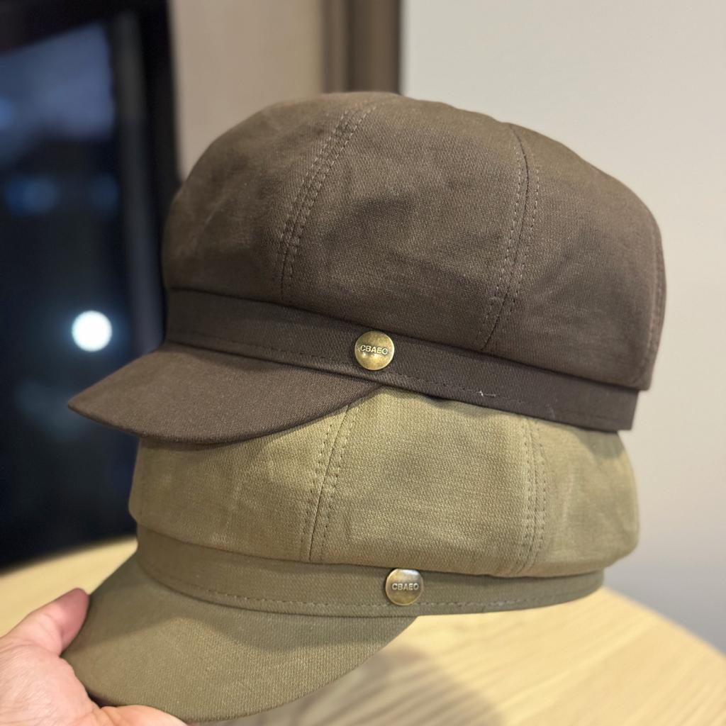 New beret octagonal hat for women, suitable for autumn and winter, large head circumference, Japanese style, spring and summer, makes the face look