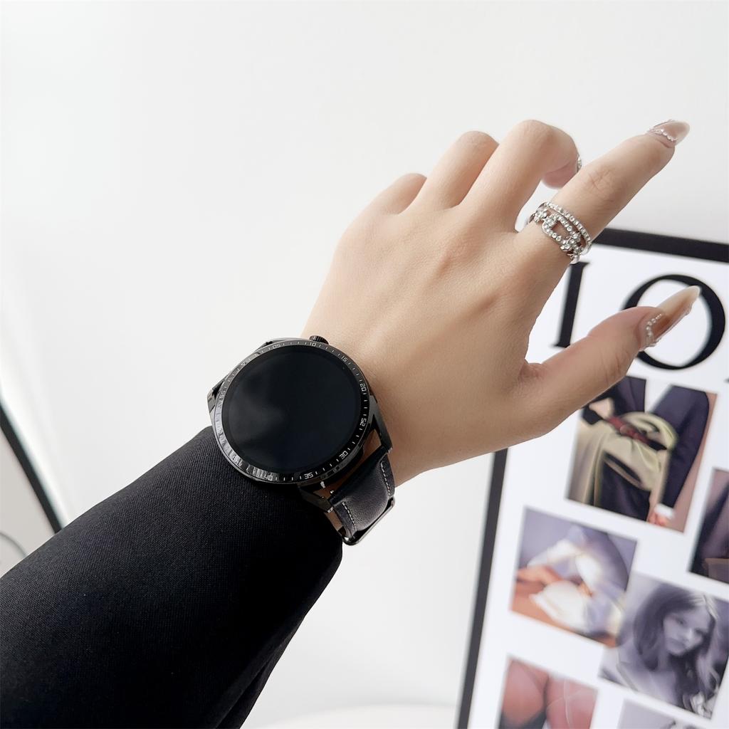 Для Huawei Watch GT 5 41 мм Ремешок для часов с текстурой Наппа 18 мм Регулируемый кожаный ремешок на запястье