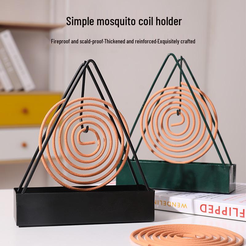 Summer All-Iron Mosquito Coil Holder: Easy-Clean, Convenient, Creative Incense Burner.